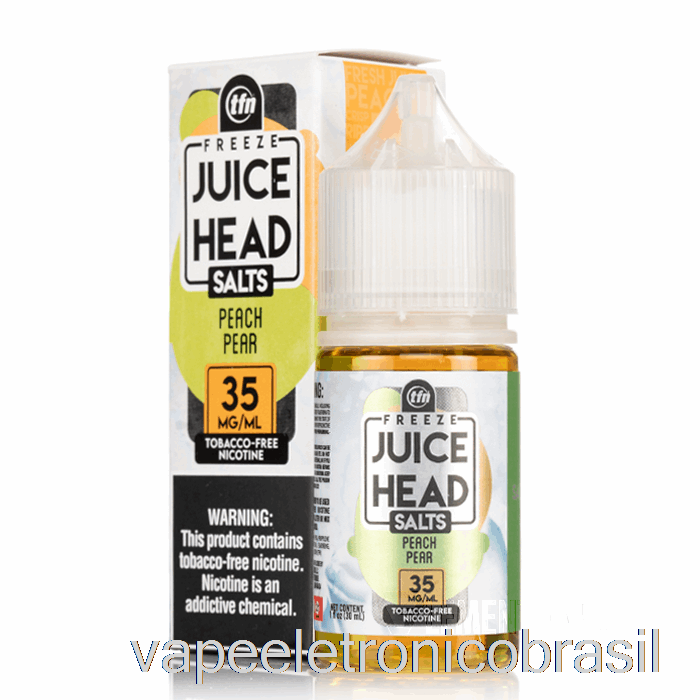 Vape Recarregável Congelar Pêssego Pêra - Suco De Sais De Cabeça - 30ml 35mg